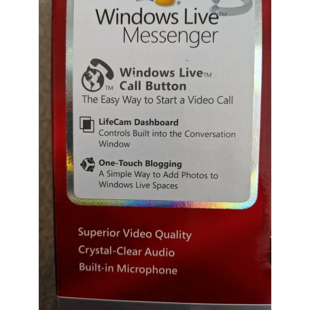 Microsoft Windows Live Messenger LifecCam VX-3000 USB 2.0 Webcam Build In...